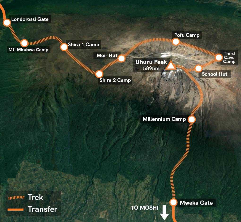 PM Africa Safari Northern Circuit Route Map