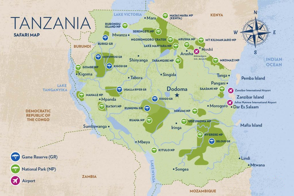 PM Africa Safari Northern Tanzania Safari Map